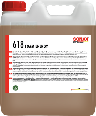 [06186000SONAX] SONAX 06186000 Foam Energy - Shampoo avec mousse active 10 l