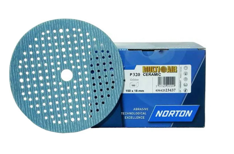 [63642523437] DISQUE CERAMIC P320 DIAM.150 NORTON (BOITE)