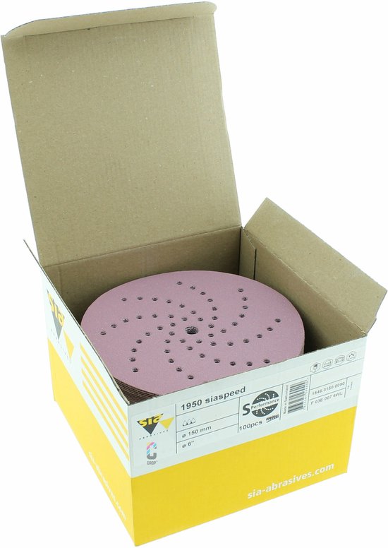 [8420.1301.0120] [⚠Déstockage] 100 DISQUES DIA.150MM P120 119T SIA (BOITE)