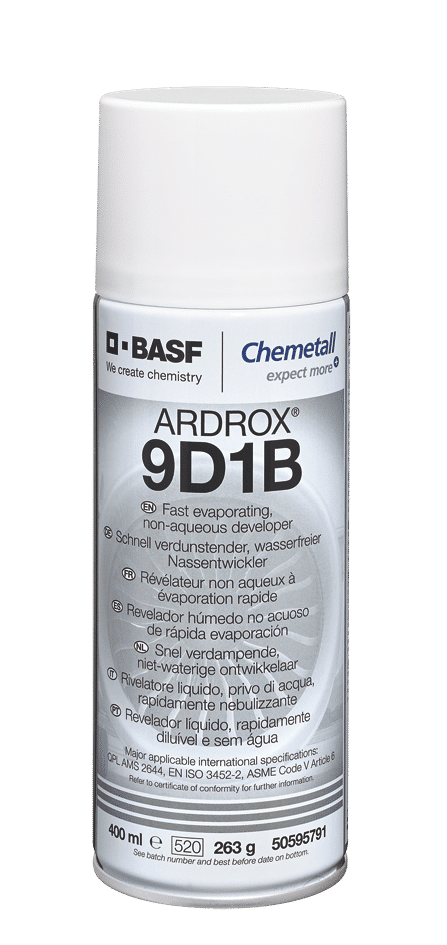 [9D1B] 9D1B REVELATEUR NON AQUEUX A EVAPORATION RAPIDE SPRAY 400ML ARDROX (PIECE)