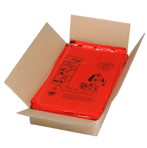 [A209.59.E] [⚠Déstockage] Sacs à crottes de chien - 2000 pièces - rouge (CARTON)
