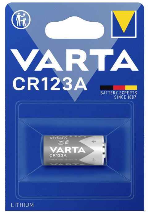 [CR123AVARTA] Varta-Lithium Cylindrical-CR123 (blister de 1)