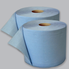 1 Rouleau de Papier Bleu de qualité industrielle 3 Plis 38x38cm 190m - 500 Feuilles - 120p / palettes