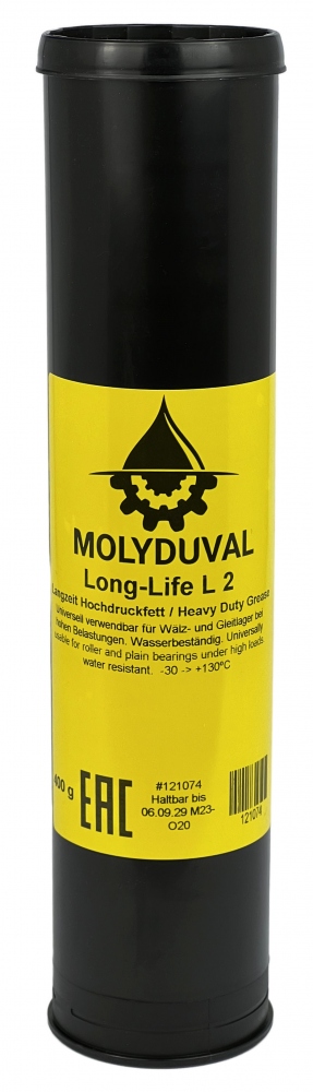 [LONGLIFE400GR] GRAISSE UNIVERSELLE CARTOUCHE 400GR MOLYDUVAL RESISTANT A L'EAU (PIECE)