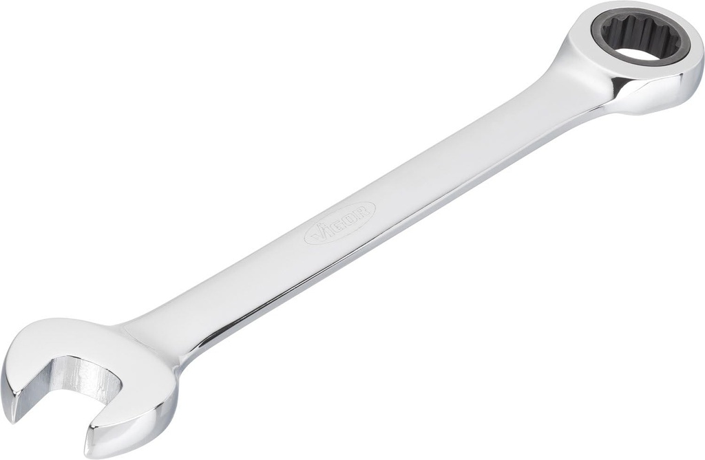 [V1027] VIGOR Clé mixte à cliquet ∙ longue ∙ V1027 ∙ Profil à 6 pans extérieurs, Profil à 12 pans extérieurs ∙ Taille 16 mm