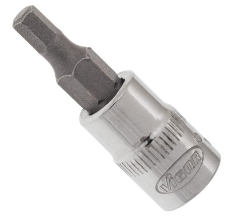 [V2431N] VIGOR V2431N Douille mâle à 6 pans intérieurs taille 4mm