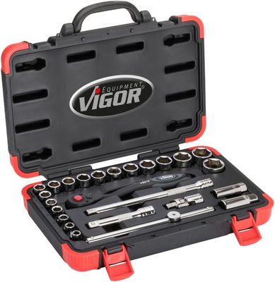 [V2460N] VIGOR - Jeu de clés à douilles ∙ taille 10 – 32 mm ∙ 25 pièces