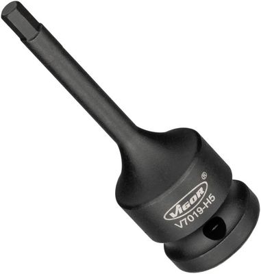 [V7019-H5] [⚠Déstockage] VIGOR Douille mâle à chocs à 6 pans intérieurs ∙ V7019-H5 ∙ Carré creux 1/2 pouce (12,5 mm) ∙ Profil à 6 pans intérieurs ∙ Taille 5 mm