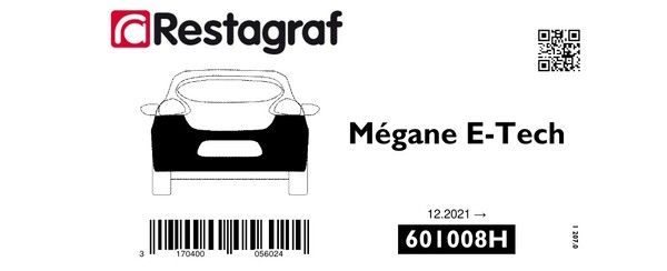 [A601008H] Fasteners kit for rear bumper MEGANE E-TECH (XCB) 12.2021 →