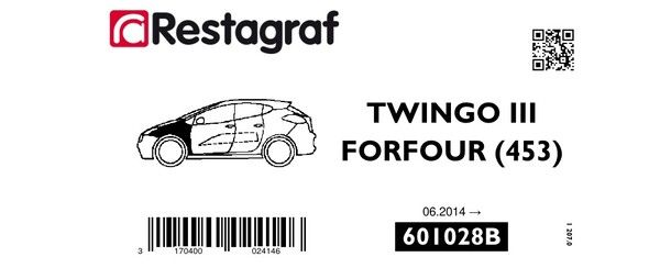 [A601028B] Fasteners kit for front fender TfenderO III 06.2014 → / SMART (W453L) 11.2014 → 12.2021