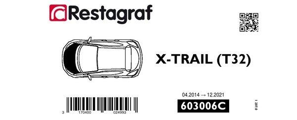 [A603006C] Fasteners kit for bonnet X-TRAIL III (T32) All versions 04.2014 → 12.2021