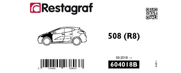 [A604018B] Fasteners kit for front fender 508 (R8) 09.2018 →