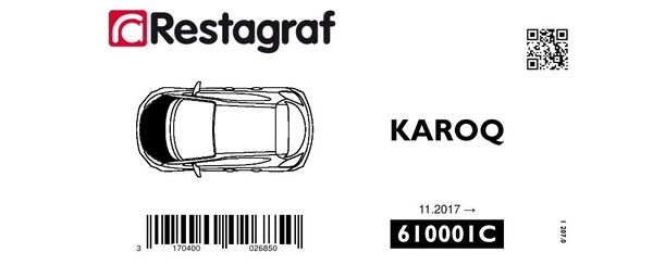 [A610001C] Fasteners kit for bonnet KAROQ (57A) All versions 11.2017 →