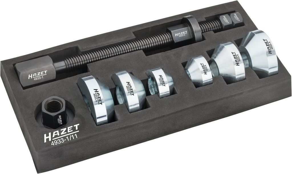 HAZET Jeu d'extracteurs de roulements de roues doubles cônes 4933-1/11 ∙ 11 pièces