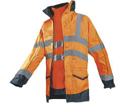 [166A-279-XS] Parka étanche haute visibilité Orange Fluo/Marine Anfield SIOEN (XS)