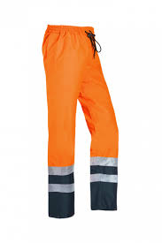 [5841-414-S] Pantalon de pluie haute visibilité Orange Fluo/Marine Tarviso SIOEN (S)