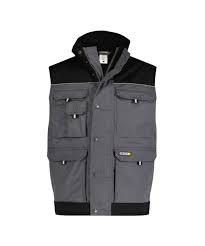 [350051-6471-245-XS] 350051 DASSY® Hulst Gilet hiver bicolore GRIS CIMENT/NOIR +/- 245 g/m² (XS)