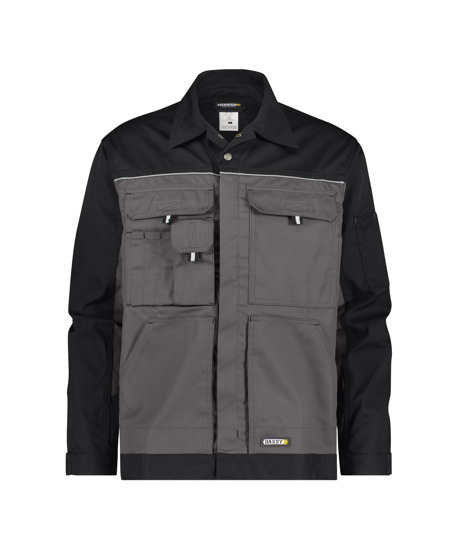 [300183-6471-245-XS] 300183 DASSY® Lugano Veste de travail bicolore GRIS CIMENT/NOIR +/- 245 g/m² (XS)