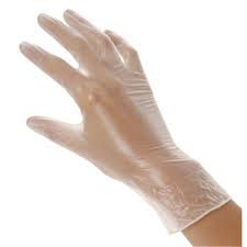 GANTS VINYLE BLANCS NON POUDRES|(BOITE DE 100 PIECES)