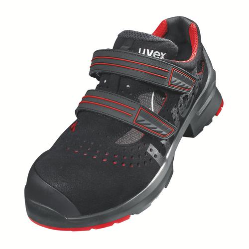 [8536.2-35] 85362 - uvex 1 Sandales S1P  noir, rouge Largeur 11 (35)