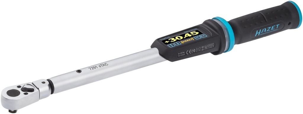 [7291-5STAC] HAZET - Clé dynamométrique à serrage couple et angle ∙ électronique ∙ SmartTAC SYSTÈME 7000 sTAC ∙ 1 – 1000 Nm