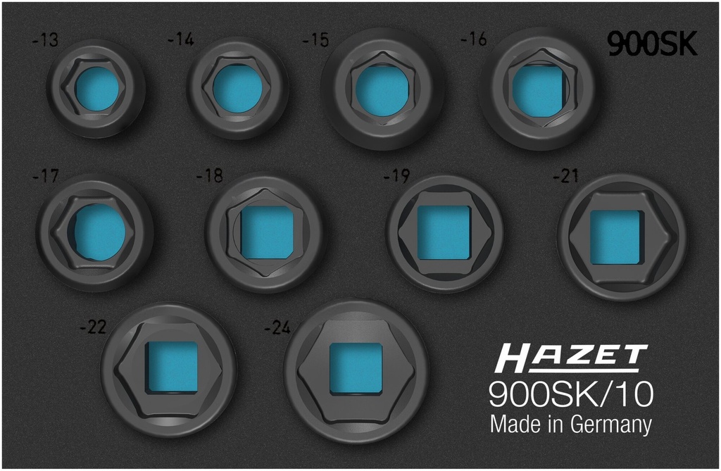 [900SK/10] HAZET - Jeu de clés à douilles à chocs