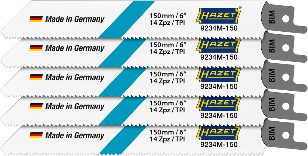 [9234M-150/5] HAZET - Jeu de lames de scie ∙ 5 pièces