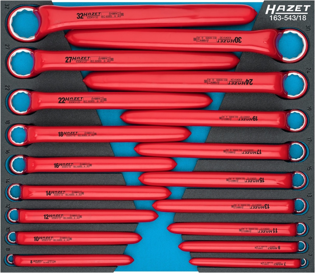 HAZET - Jeu de clés polygonales ∙ avec isolation de protection