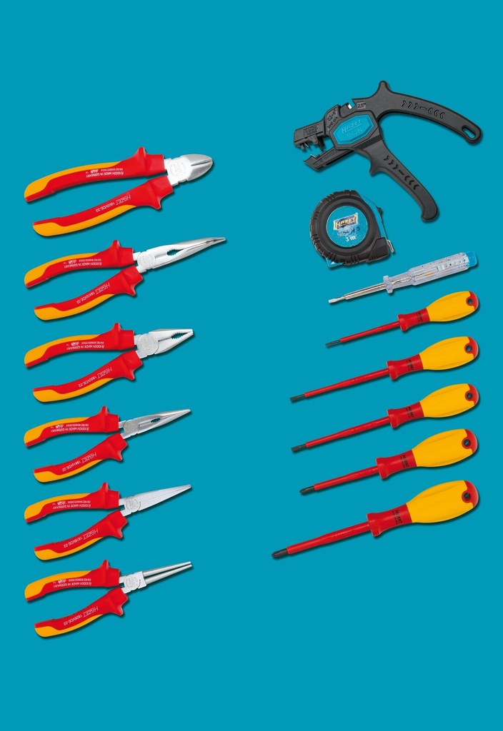 HAZET Assortiment d'outils ∙ avec isolation de protection 0-20/14 ∙ 14 pièces ∙ PH1 – PH2