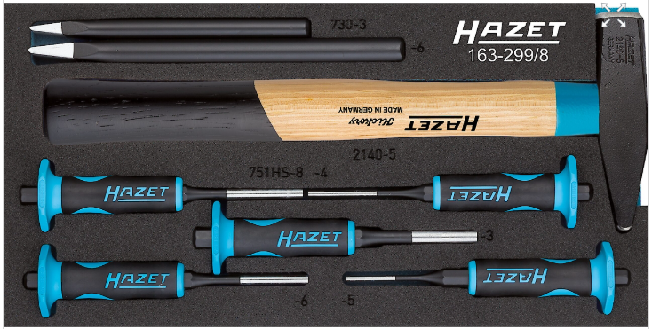 HAZET 163-299/8 Ensemble de chasse-goupilles