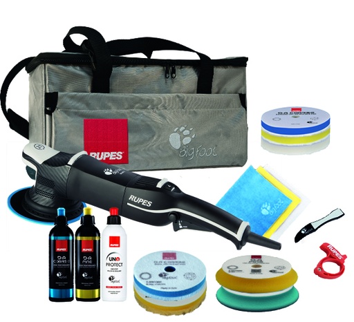 [LHR21V/LUX] LHR21 Mark V - KIT LUX (21mm/150mm) - 2 mousses de polissage - 2 tampons laine - 2 tampons mousse - 3 tampons microfibre - 3 polishs - 3 chiffons microfibre - 1 peigne pour tampons - 1 serre-câble - 1 sac BF