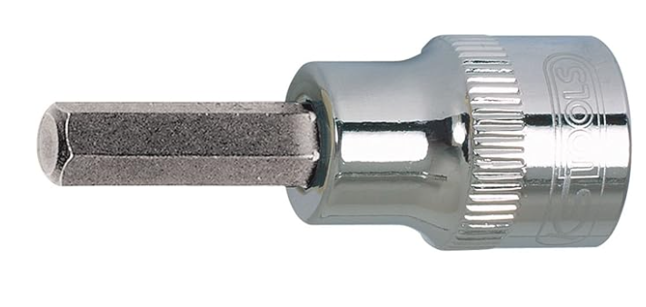 KSTools 918.1707 1/2" CHROMEplus Bit socket hexagon, short, 1/2''
