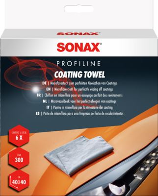 [04511000SONAX] SONAX 04511000 PROFILINE Coating Towel, 6 pcs