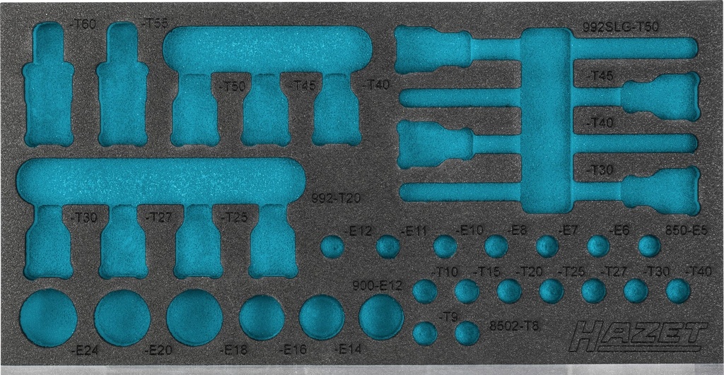 HAZET - Garniture en mousse souple bimatière