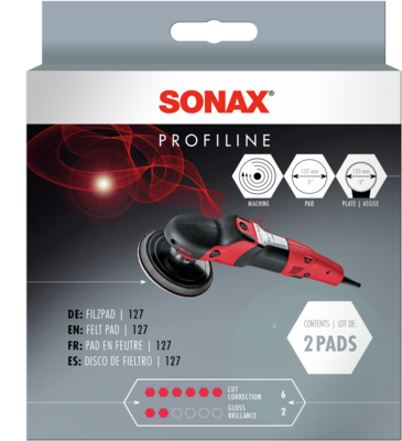 [04933000SONAX] SONAX 04933000 PROFILINE Felt Pad 127 (2 pcs.)
