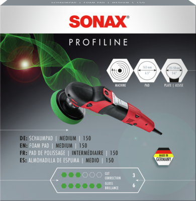 [04985410SONAX] SONAX 04985410 Pad de polissage medium 150