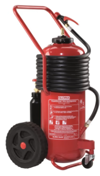 [000906.2969] GLORIA FEUERLOESCHER / EXTINCTEUR P50G 50KG/10 M GLORIA 60 LE CLASS ABC ca. 11 m ca. 90 Sek -30 °C bis +60 °C ca. 82 kg 1070/475/560 mm ø 300 mm DUREE DE VIE 20 ANS