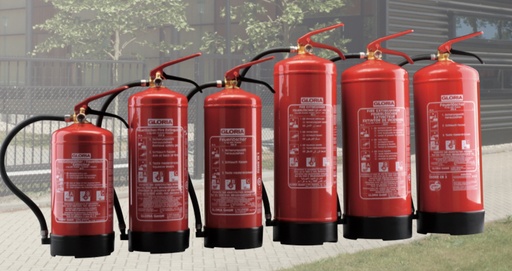 [002111.2069] GLORIA FEUERLOESCHER PD6GA / EXTINCTEUR CLASS ABC 6KG M. MANOMETER  CE GENORMT DAUERDRUCKLOESCHER MIT CHECKCONTROL 21A 5LE / 183B 12LE DUREE DE VIE 5 ANS