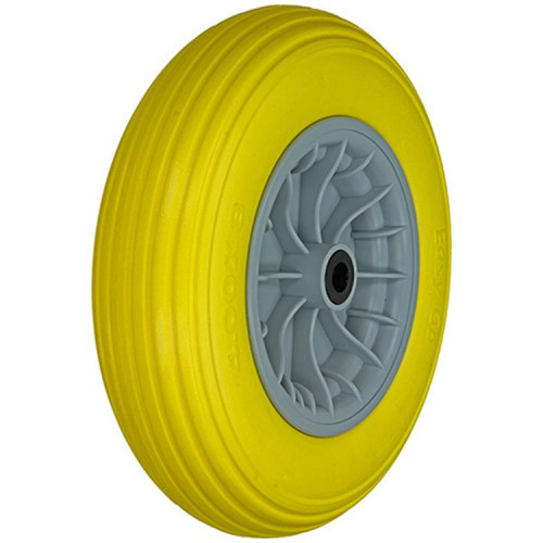 [00301531] [⚠Déstockage] ROUE INCREVABLE EN PU DIA:400MM AXE 20MM, PNR400X90-10HL129 (PIECE)