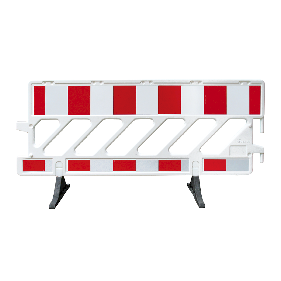 [071680-1] [⚠Déstockage] ABSPERRUNG ROT/WEISS M. KLAPPBAREN FÜSSEN 2000 x 1050 mm (PIECE)