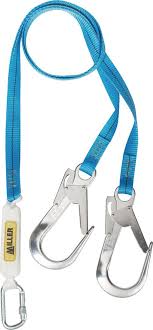 [1013431] LONGE ANTICHUTE FOURCHE TITAN 2 M  AVEC 2 MOUSQUETONS 65 MM + 1 MOUSQUETON A VIS (PIECE)