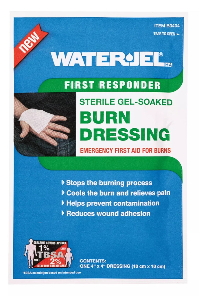 [140040WE] WATERJEL VERBAND EINZELN STERIL 10X10 CM (PIECE)