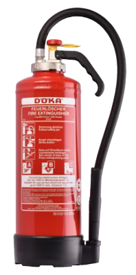 [1414-0000] FEUERLOESCHER PULVER / EXTINCTEUR POUDRE 6 KG CLASS ABC Gi6BS-03, 43A/233B/C, 12/15LE / EN 3 /  DOEKA PRESSION AUXILIAIRE DUREE DE VIE 20 ANS
