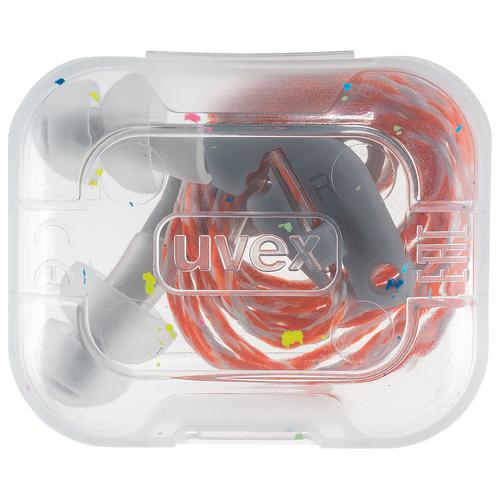 [2124.017] 2124.017 - Bouchons d'oreille uvex xact-fit gris, transparent SNR 26 dB Taille S (la paire)