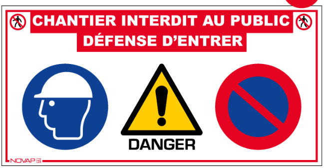 [3000092] PANNEAUX DE CHANTIER MULTI-INFORMATION RIGIDE 800X400 MM