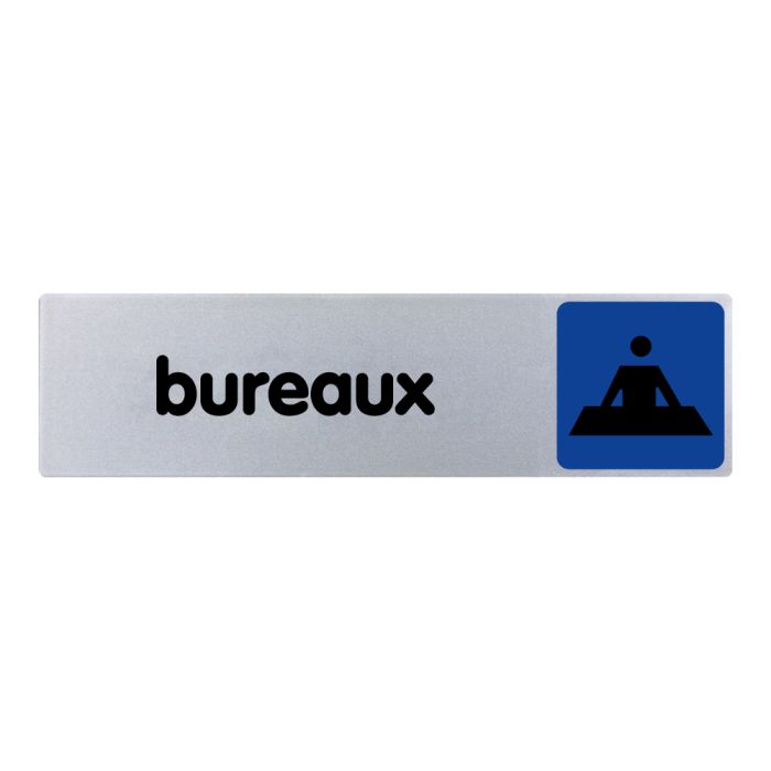 [4032641] [⚠Déstockage] PANNEAU BUREAUX (TEXTE) COULEUR, PLAQUE PLEXI 170X45 (PIECE)