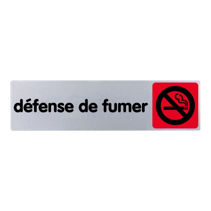 [4032818] [⚠Déstockage] PANNEAU DEFENSE DE FUMER (TEXTE) COULEUR, PLAQUE PLEXI 170X45 (PIECE)