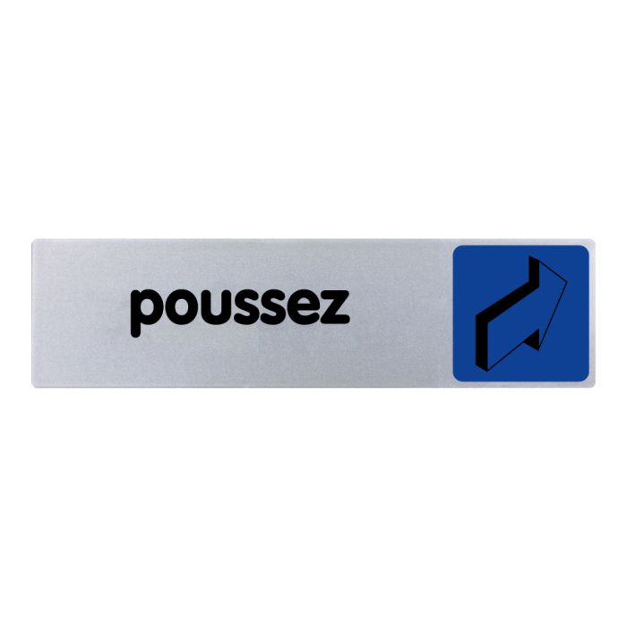[4033358] [⚠Déstockage] PANNEAU POUSSEZ (TEXTE) COULEUR, PLAQUE PLEXI 170X45 (HORIZONTAL) (PIECE)