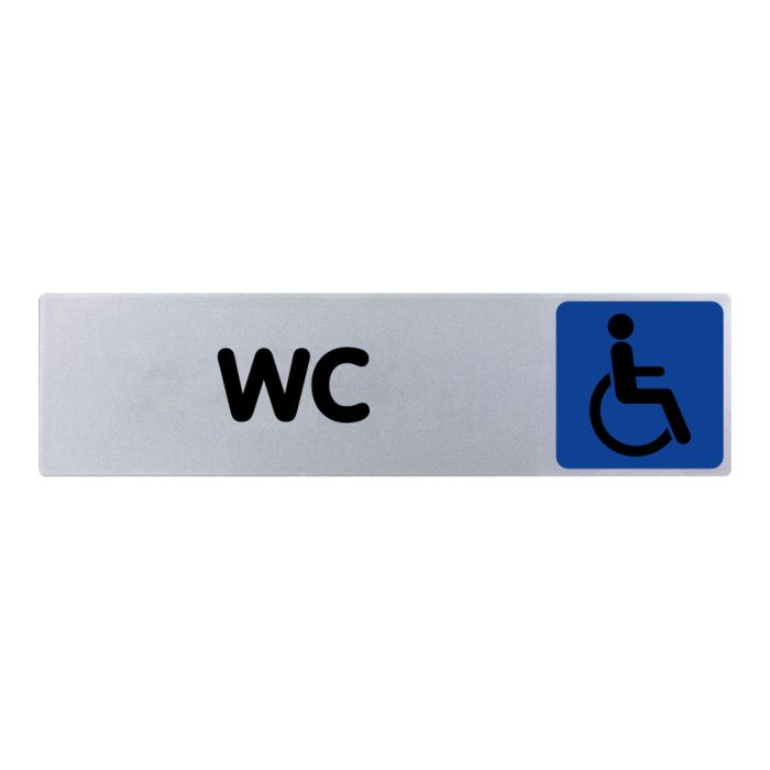 [4033693] [⚠Déstockage] PANNEAU WC (TEXTE) HANDICAPES COULEUR, PLAQUE PLEXI 170X45 (PIECE)