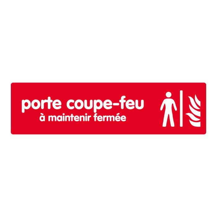 [4036564] [⚠Déstockage] PANNEAU PORTE COUPE FEU A MAINTENIR FERMEE COULEUR, PLAQUE PLEXI 170X45 (PIECE)